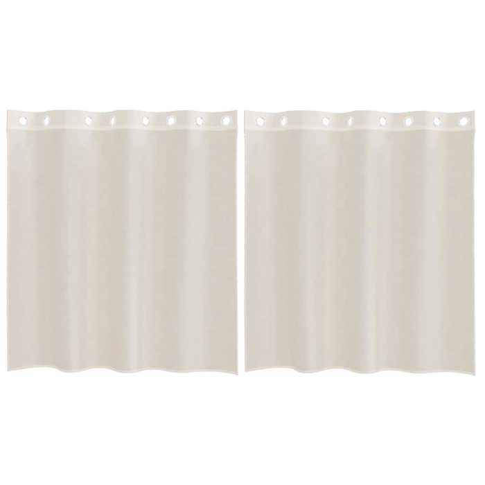 VidaXL Rideaux en voile avec œillets 2 pcs crème 140x140 cm, rideau en filet, rideau transparent, voile de fenêtre, 4102071
