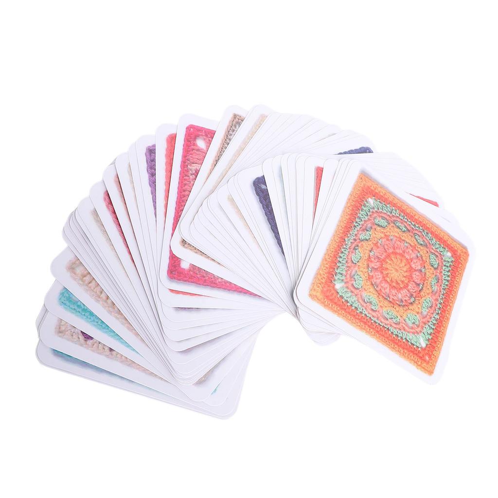 50pcs Crochet Card Deck Crochet Hook Book Crochet Patterns Card Deck for Beginners