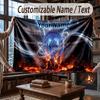 Custom Name Flannel Throw Blanket Manchester City Pattern Warm Home Decoration