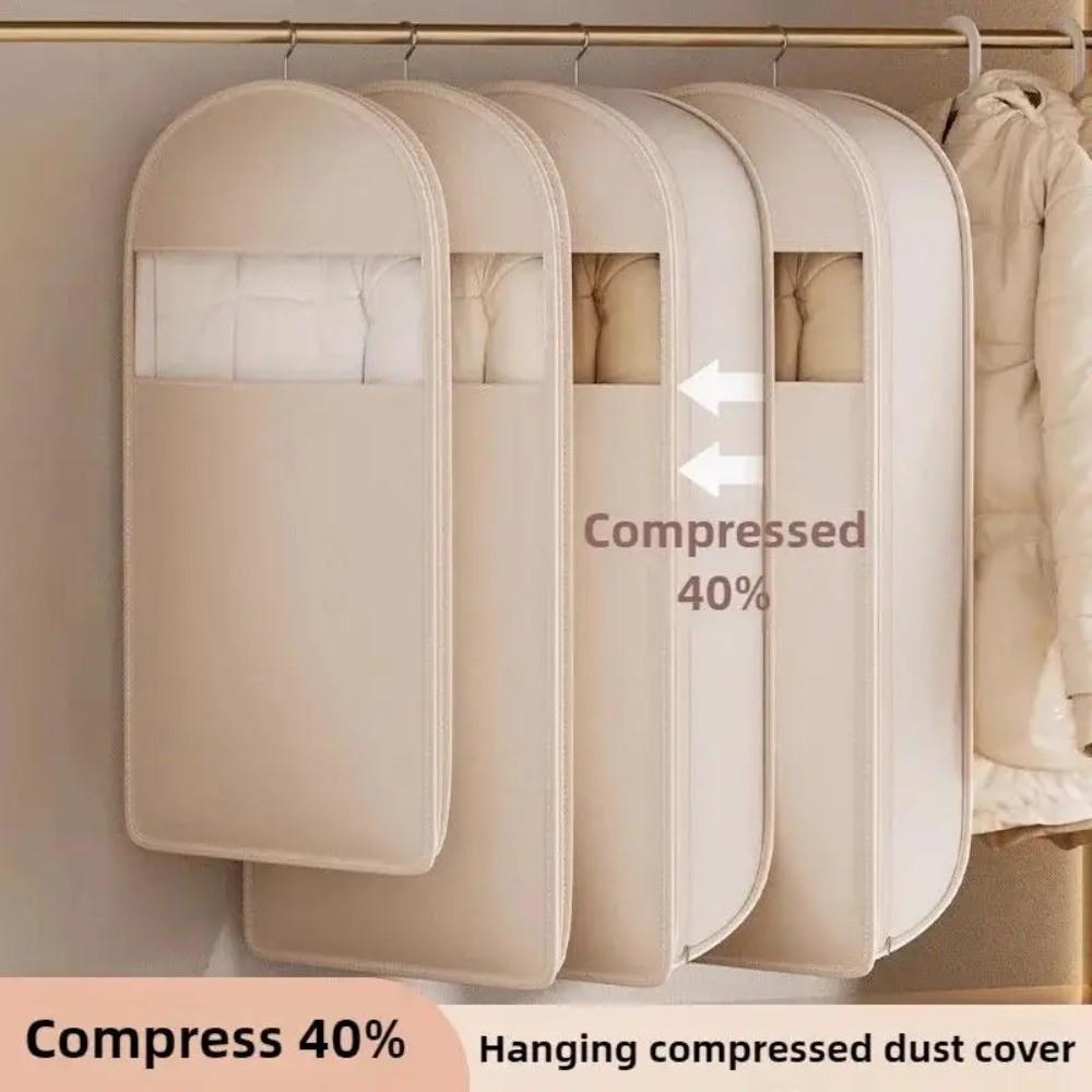 with Self Compression Zipper Hanging Garment Bag Space Saving Hanging Protector Bag