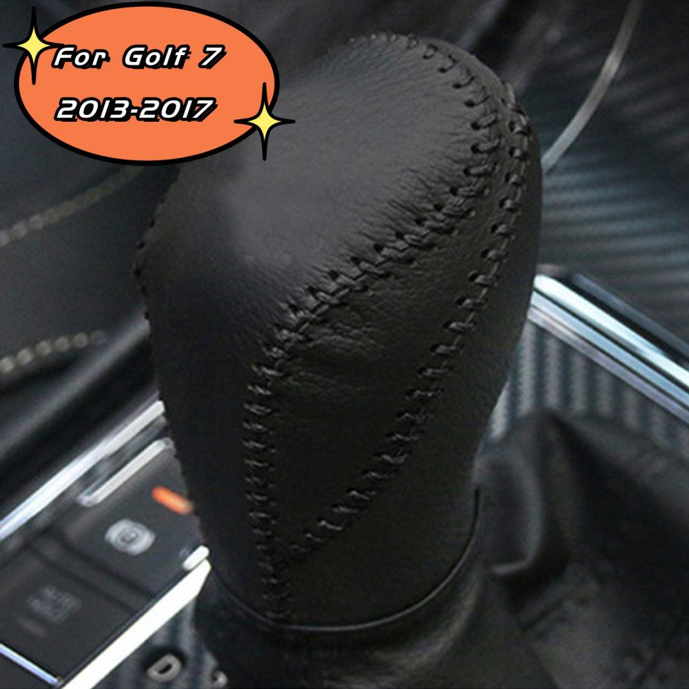 Leather Car Gear Head Shift Knob Cover Case for VW Golf 6 7 MK6 MK7 GTI DSG Tiguan POLO BORA Passat B7 Tiguan Touran