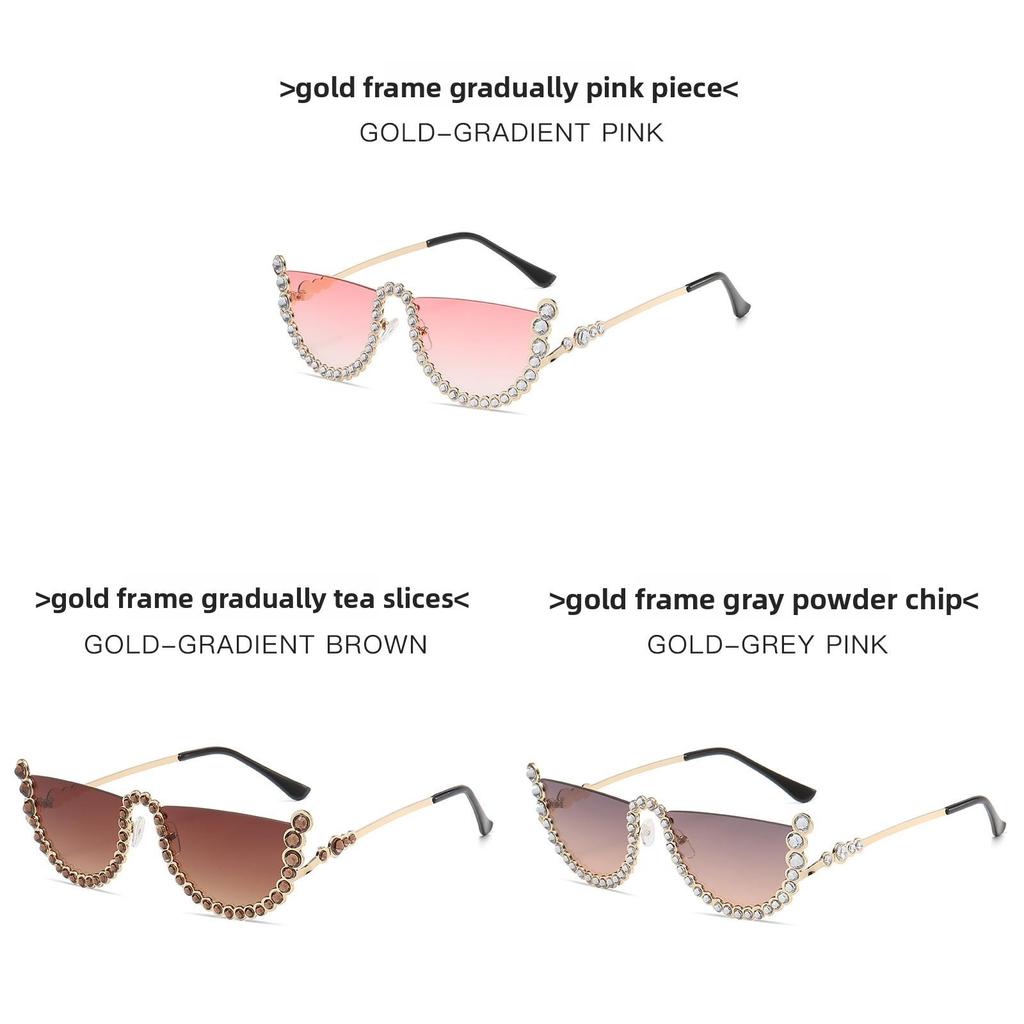 Fashion Sunglasses For Women Uv400 Half Frame Pc Lenses For Outdoor Travel And Parties