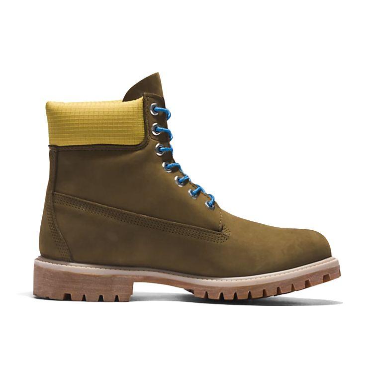 Timberland Bottes d'extérieur mi-mollet chaudes durables décontractées confortables premium 6 pouces Bottes pour hommes Vert Jaune A5NZM327