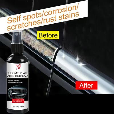 Kit de Restauración de Manijas de Puerta y Molduras de Ventanilla Cromadas para Coche - Limpieza y Restauración de Metal Impermeable y Libre de Óxido con Acabado Cromado Brillante