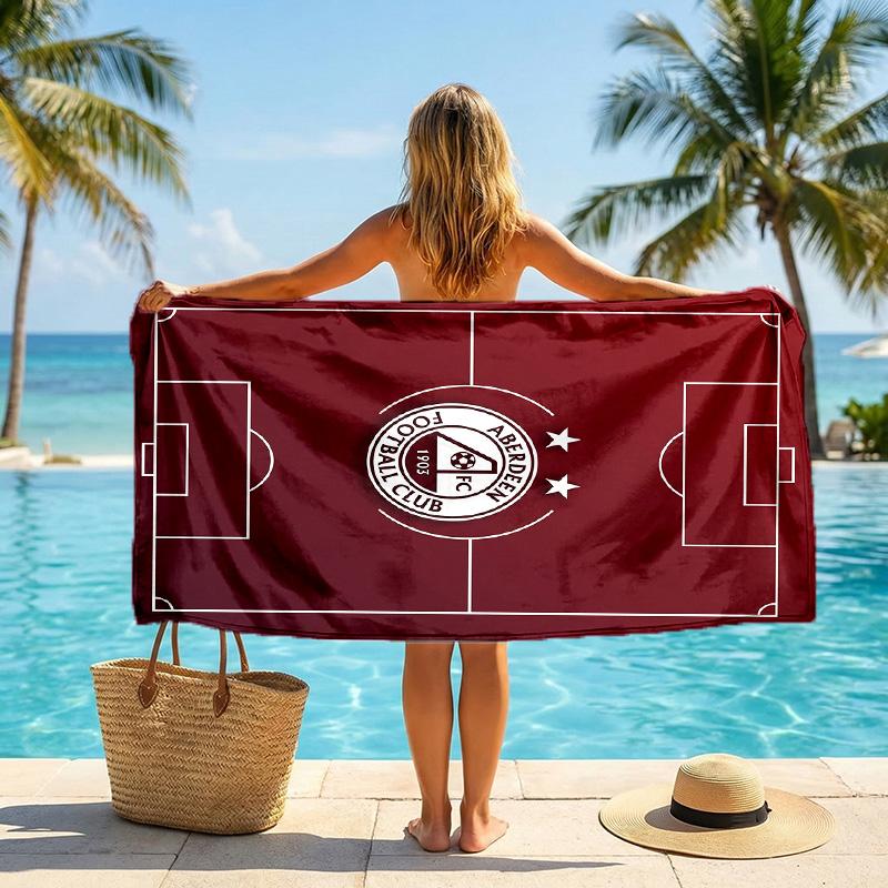 Asciugamano da Spiaggia Asciugatura Rapida Aberdeen FC Stampa Microfibra Assorbente Portatile da Viaggio Asciugamano da Nuoto