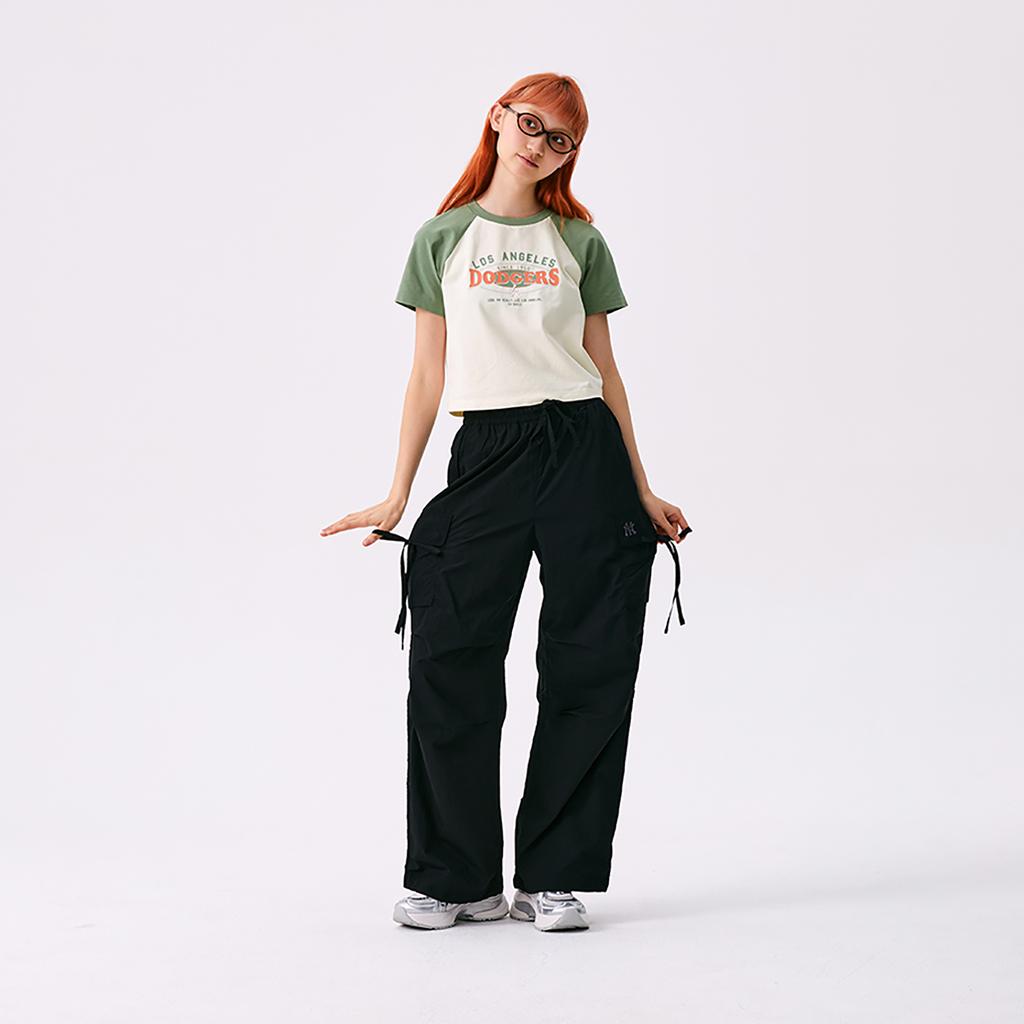 New MLB Preppy Style Collection Los Angeles Dodgers SS25 T Shirt Women's Cream 3FTSV0853-07CRS