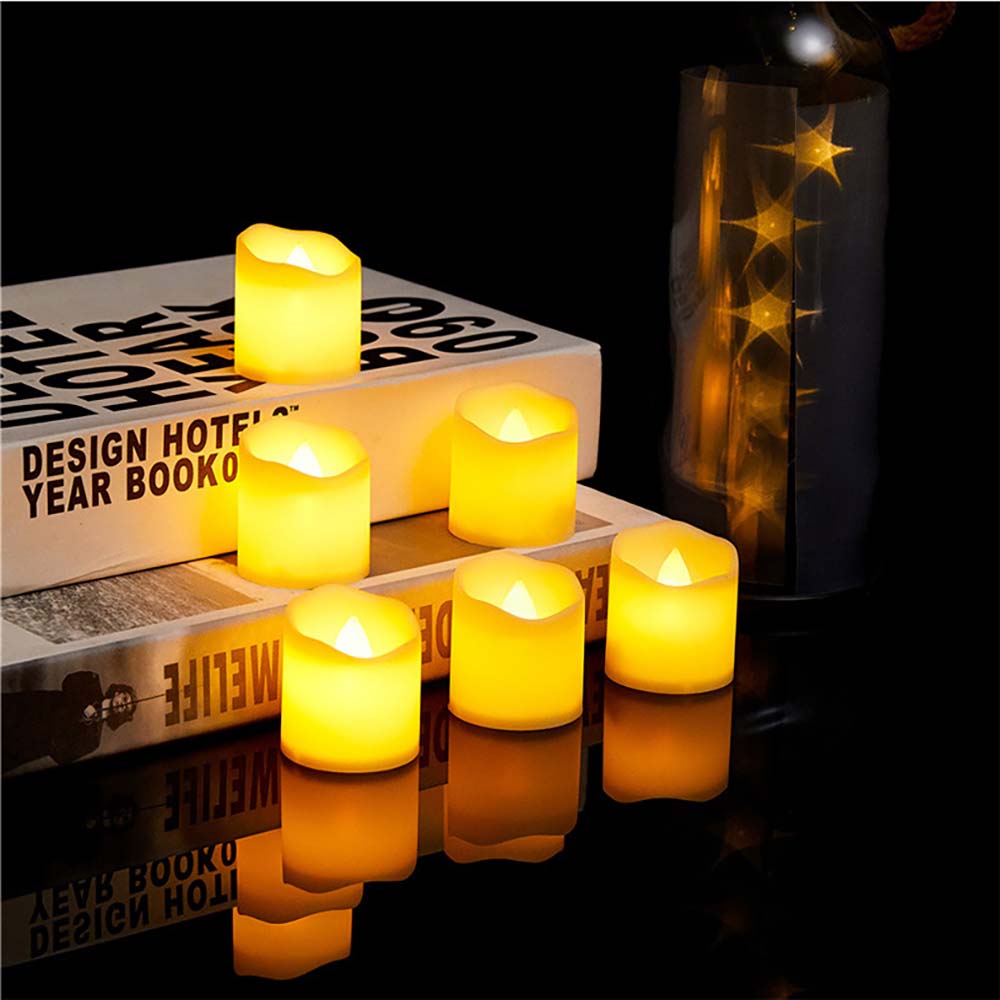 24Pcs/Set Flameless LED Candle Creative ing Led Tea Light Warm White Flameless Candle Halloween Christmas Decor Candle Light