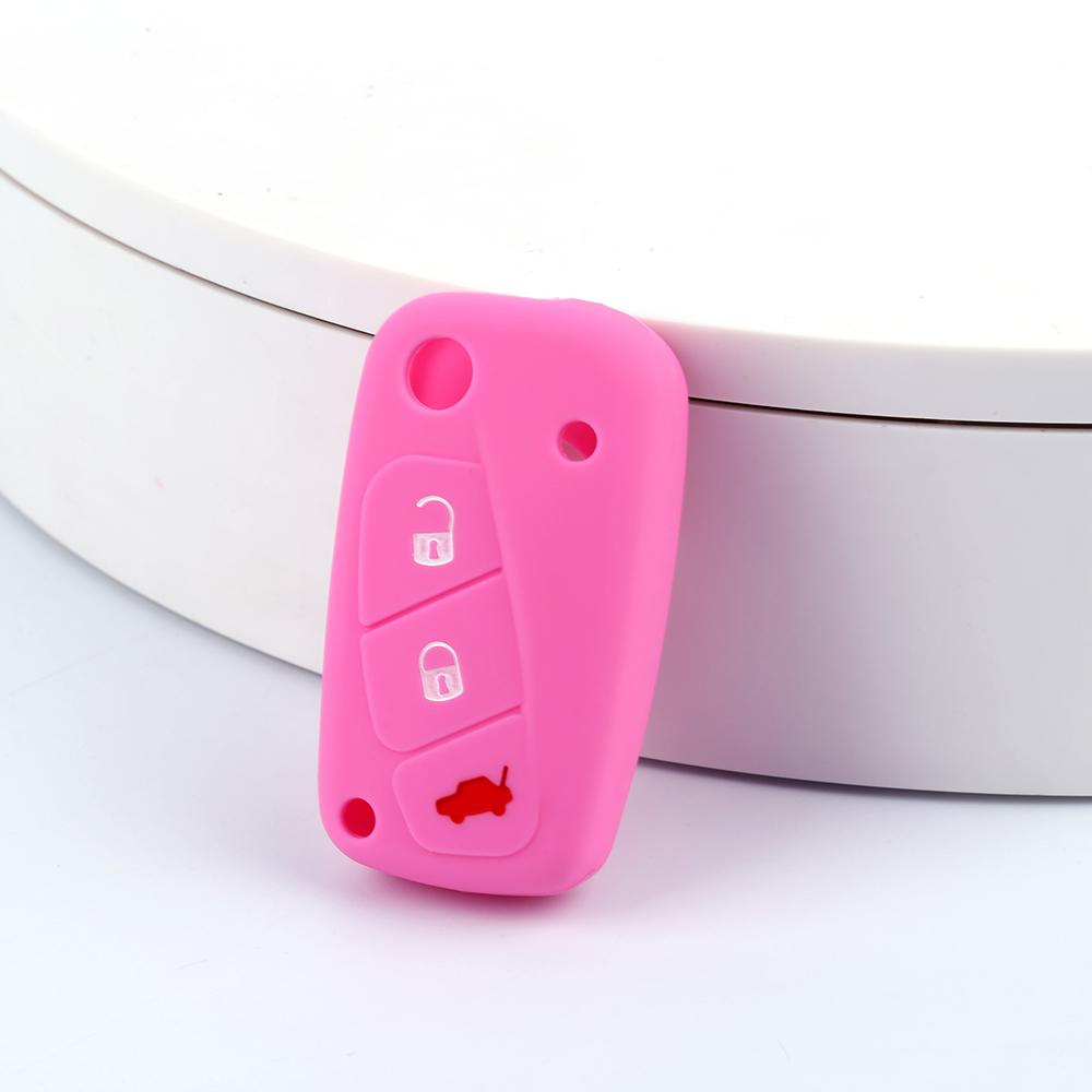 Silicone Key Cover Fob Case For Fiat Panda Idea Stilo Ducato Bravo 500 Doblo Grande Punto Bravo Minibus Linea 3 Button Remote