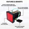 Cenipar Trailer Hitch Receiver Cover With 12 LEDs Red Brake Light With 2" Receiver For Towing Truck RV And SUV