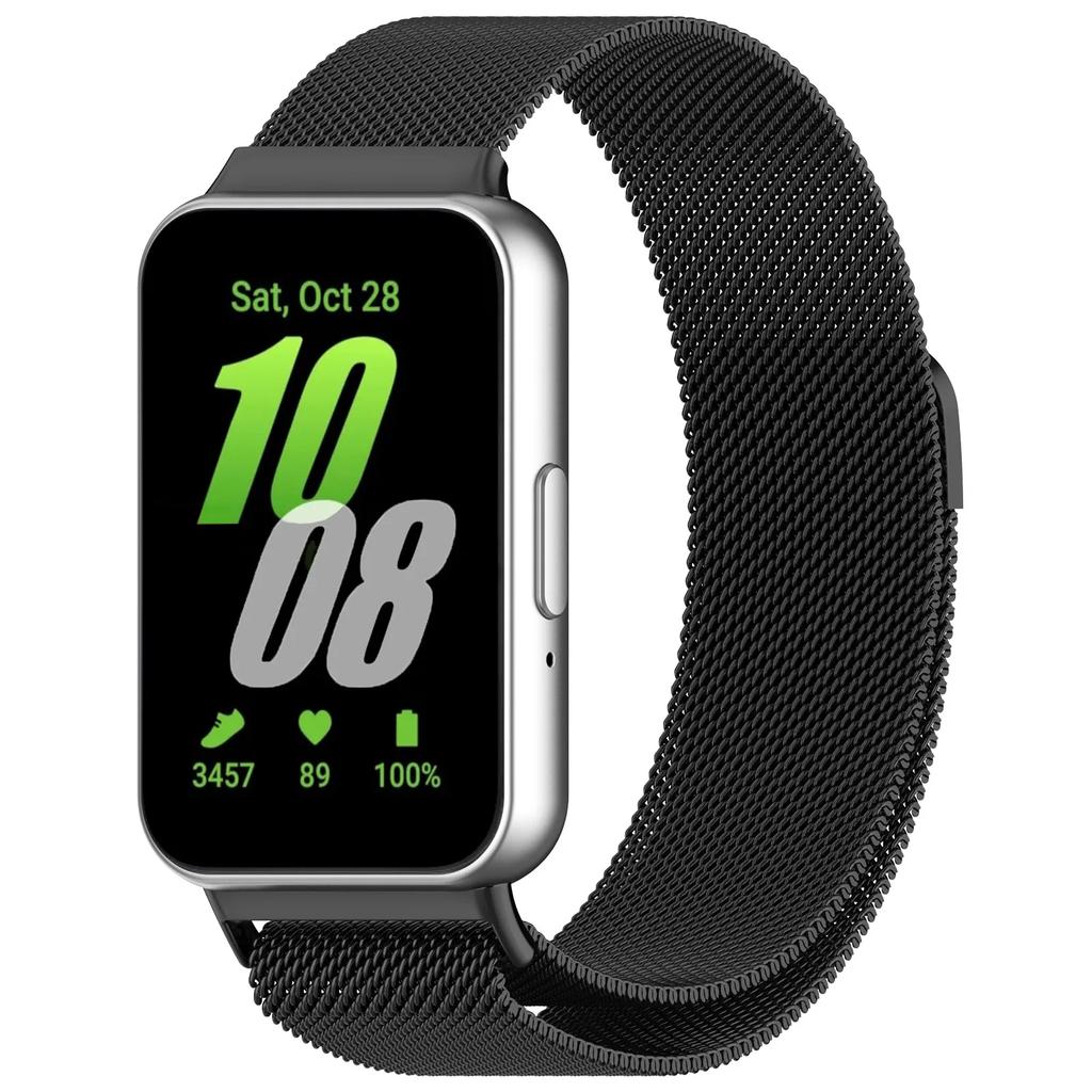 Milanese Loop Strap For Samsung Galaxy Fit 3 Belt Metal Magnetic Bracelet Wristband For Samsung Galaxy Fit 3 Correa Accessories