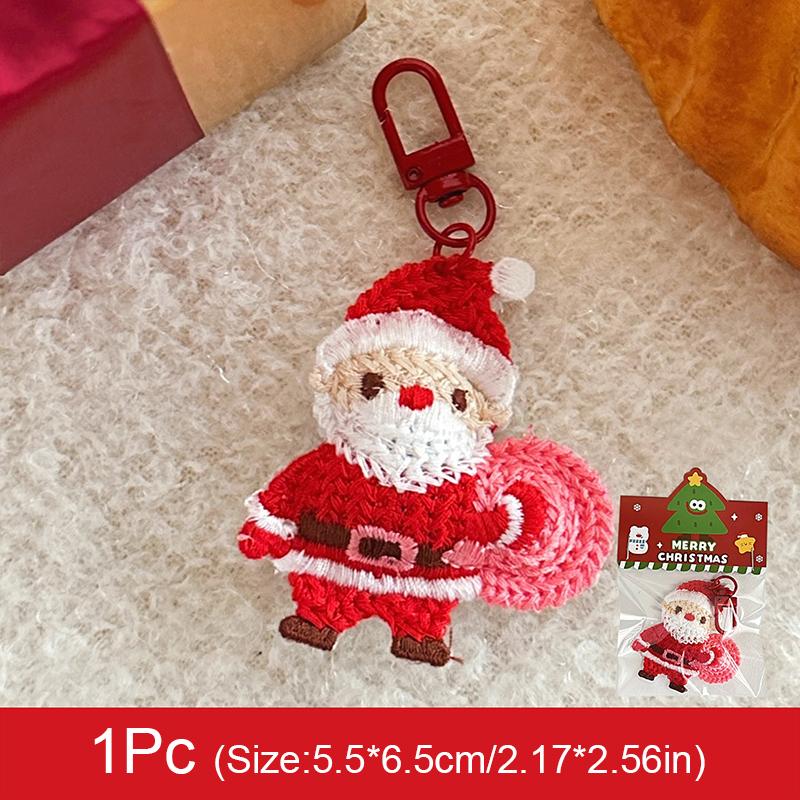 

1 шт. Брелок в форме рождественского персонажа, аксессуар для ключей и мобильных телефонов, подарки для друзей, брелоки, вечеринка, Санта-Клаус, снеговик, Рождество, 6 стилей F