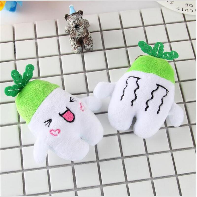 Plyšové zeleninové hračky Výraz bílé ředkvičky Plyšový přívěsek Hračka pro domácí mazlíčky Mini plněná zeleninová hračka