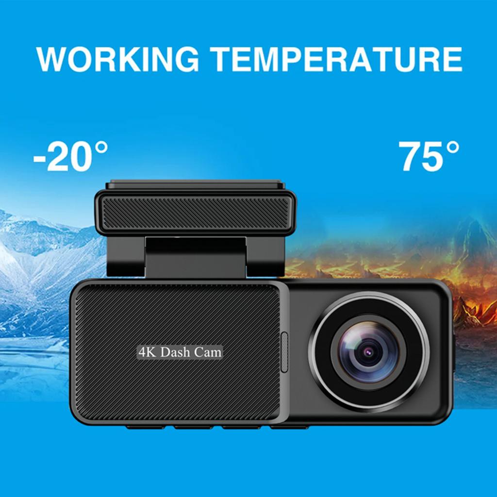 UHD 4K 3.2Inch Dash Cam Hidden Car DVR Mobile WiFi app Control WDR Video Recorder Night vision Ftont Rear 2Channel Black Box