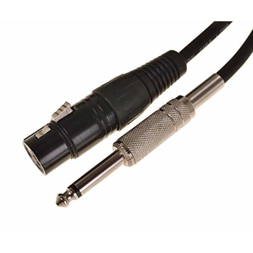 TOMOCA PC-5EB Microphone Extension Cable, 5m (Meters), Canon Female to Mono Phone Plug (XLR3-11 Equivalent) to 6.3mm Phone Plug (5m)