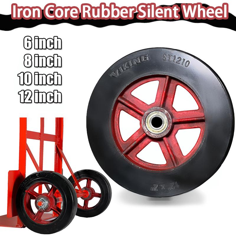 6, 8,10, 12 Inches Push Cart Rubber Wheel Heavy Duty Wheel Replacement Of Trolley Cart Handtruck/Pushcart