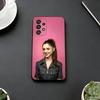 Retro Chic Vibe Natalia Dyer Phone Case For Samsung S25,S24,S21,S22,S23,S30,Ultra,S20,Plus,Fe,Lite,Note,10,Black Cover