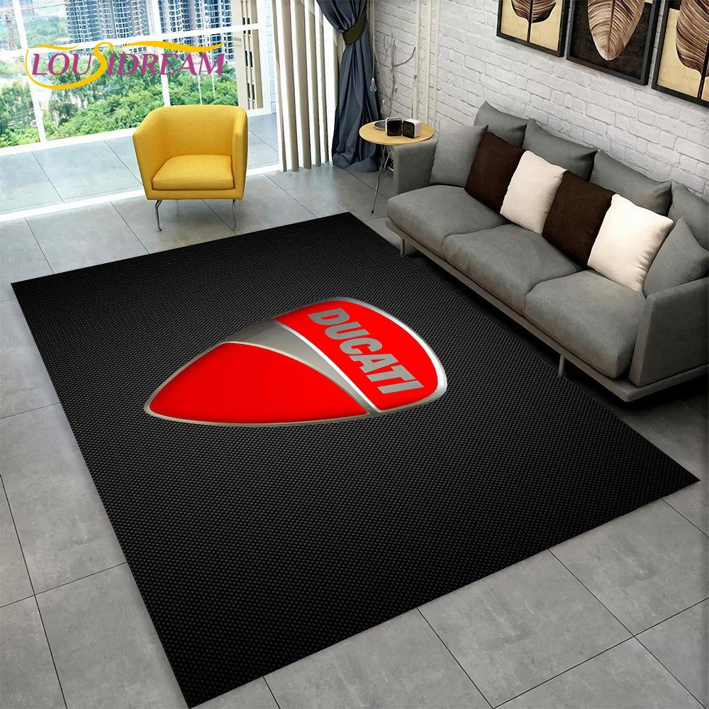 3D D-Ducati Pattern Area Rug Large,Carpet Rug for Living Room Bedroom Sofa Doormat Kitchen Decor,Kid Game Non-slip Floor Pad Mat
