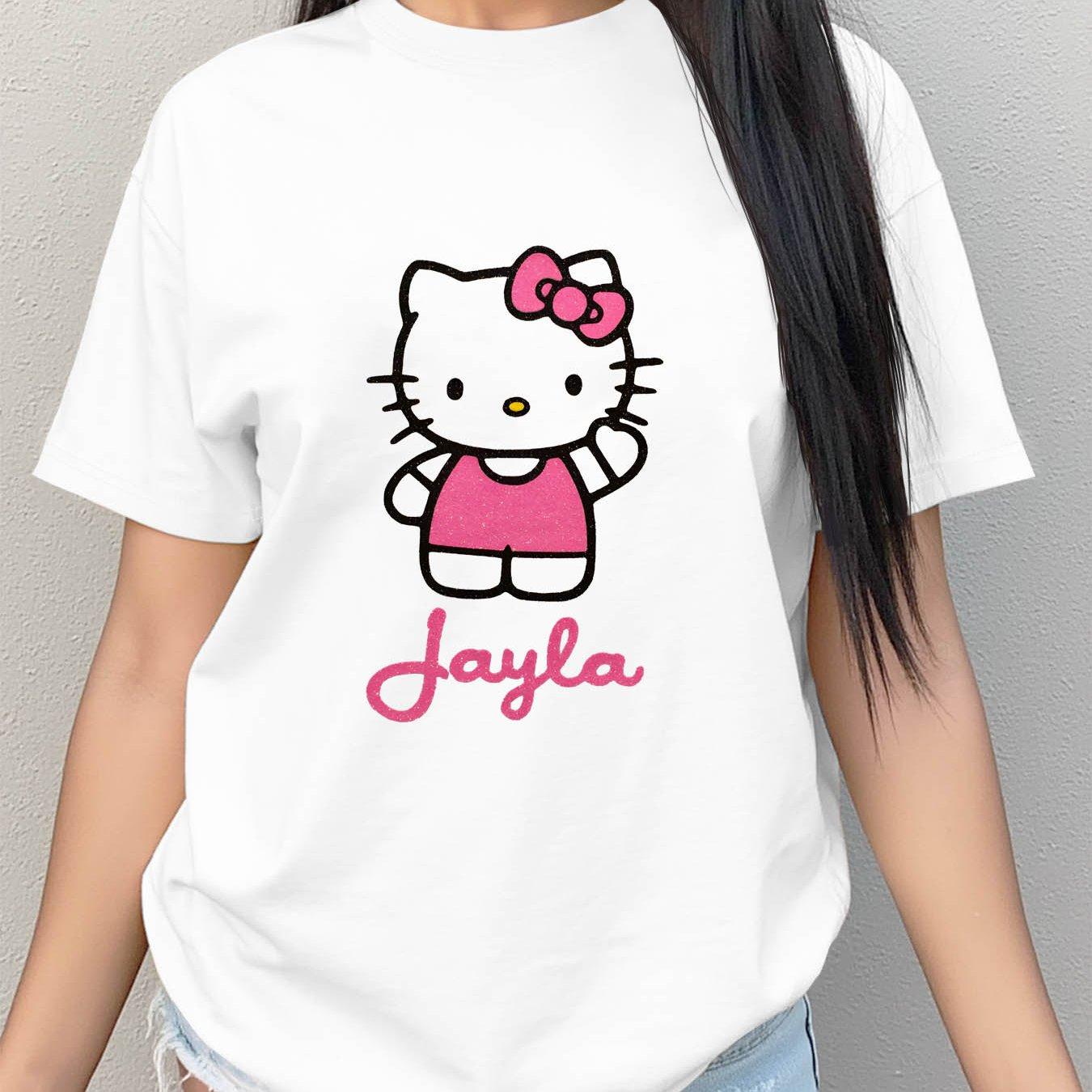 Women s summer printed round neck T-shirt, casual trendy versatile loungewear with minimalist style XXS