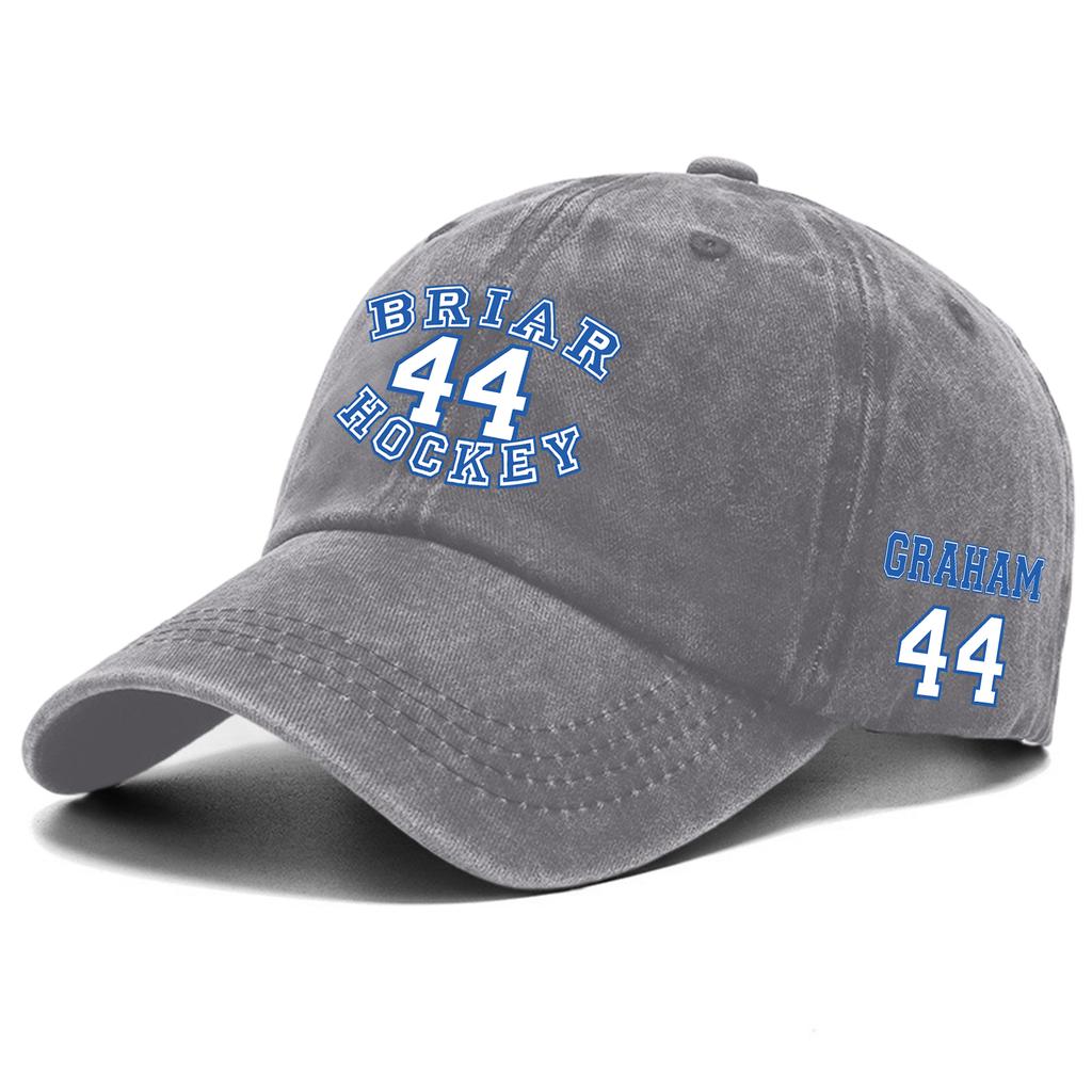 Vintage Washed Cotton Baseball Cap Soft Top Adjustable Fit Embroidered Number and Letter Design Classic Style Hat for Everyday Wear