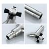Stainless Steel Brushed Outdoor Garden Washing Machine Tap Sink Faucet G1/2 Threaded Cold Water Taps