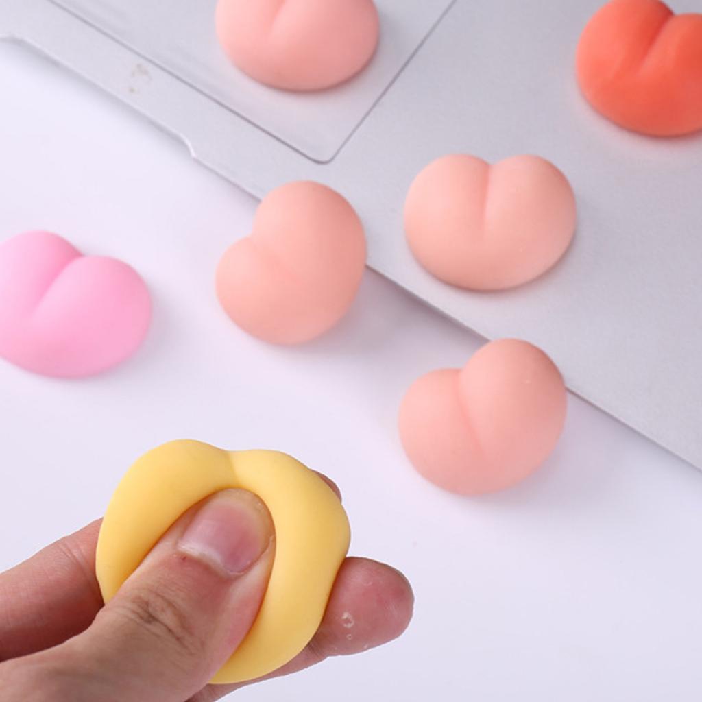 Novelty Squeezable Toy Soft TPR Stretchy Peach Butt Stress Vent Toy Party Favor Pressure Release Toy ADD Children Gift