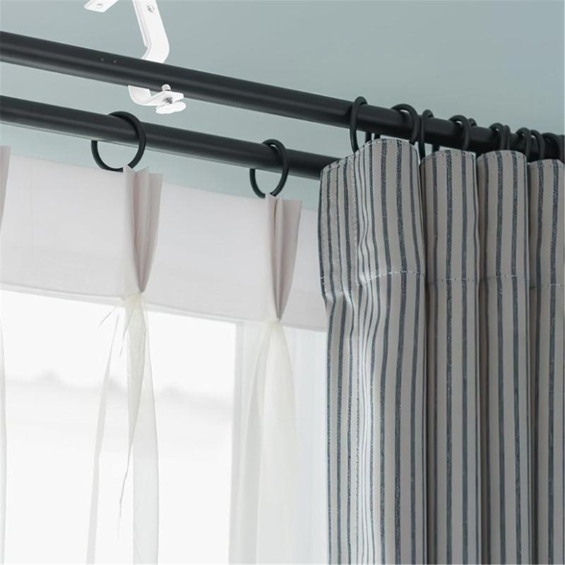4pcs Portable Sturdy Adjustable Curtain Rod Holders Fit Rod Extending Home Accessory for Various Room Daily Use