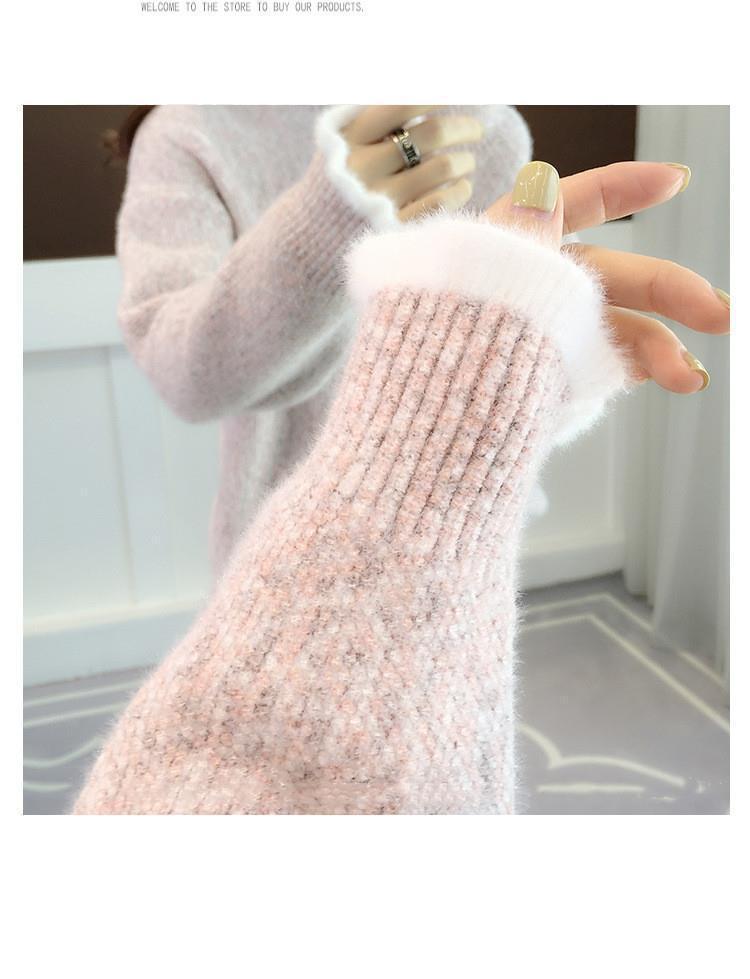 2026 Women's Chenille Sweater: Cozy High-Collar Knitwear for Autumn & Winter