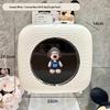 Aige Wall-Mounted Toilet Tissue Box with Blue Dog Design