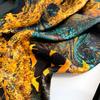 1116 Korean version of spring and summer new oil painting silk square scarf women's mulberry silk scarf decoration with shirt scarf professional women