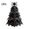 DIY Fabric Tree Supplies Halloween Quilted Kit, Witch Cat Spider Fall Seasonal Decorations 3D Padded Sewing Craft Project for Quilting Beginners,