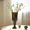 Goblet Shape Stained Glass Vase Handicrafts Table Decoration Flowers Arrangement Dried Flower Floral Vases Room Aesthetic Decor