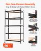 VEVOR Storage Shelves, 5-Tier Adjustable, 1134 kg Capacity, Heavy Duty Garage Storage Shelving Unit, Metal Utility Rack Shelf