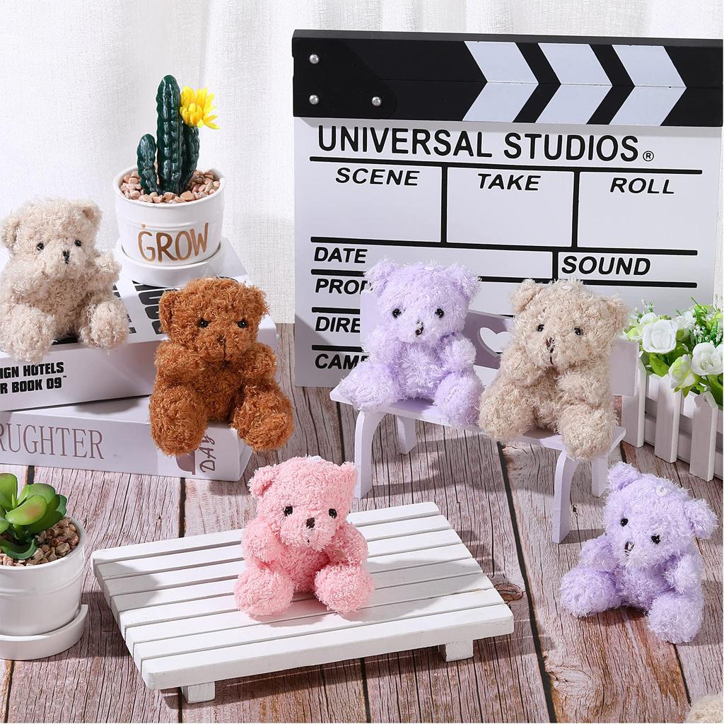 10-30 Pezzi Mini Orsetti di Peluche Piccolo Orso Giocattolo di Peluche Orsetto Peloso Minuscolo Orso Morbido Bambola di Peluche per Regali di Compleanno Gadget per Feste