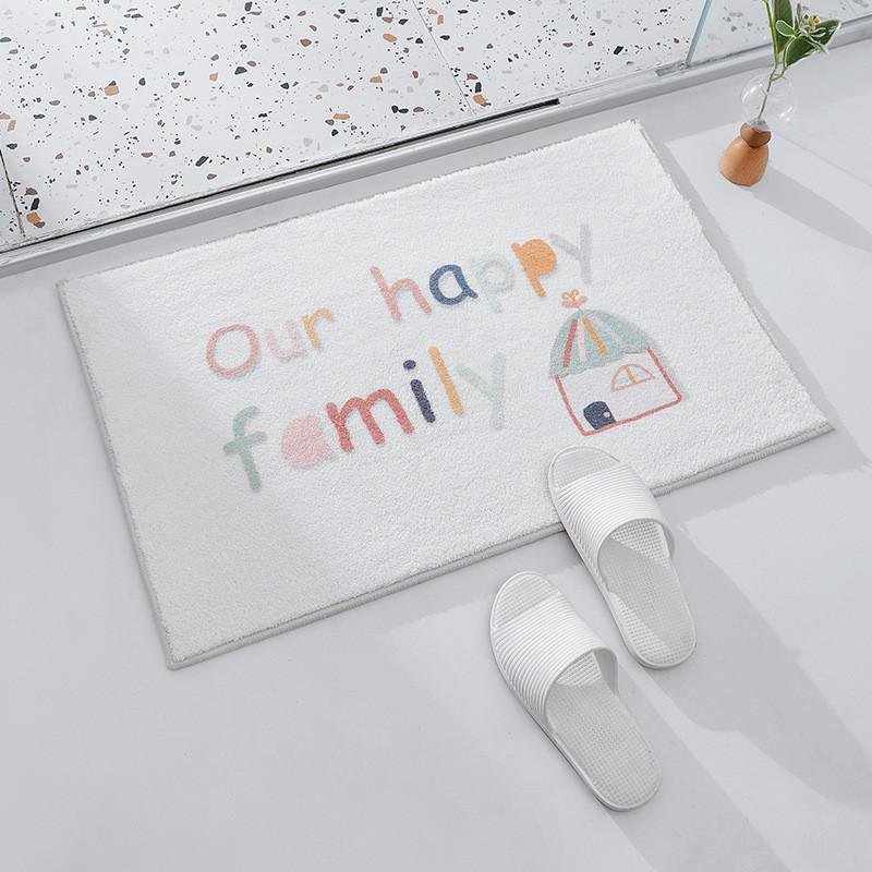 Absorbent Bath Mat Non-Slip Floor Rug Bathroom Kitchen Bedroom Entrance Soft Plush Carpet Cartoon Design