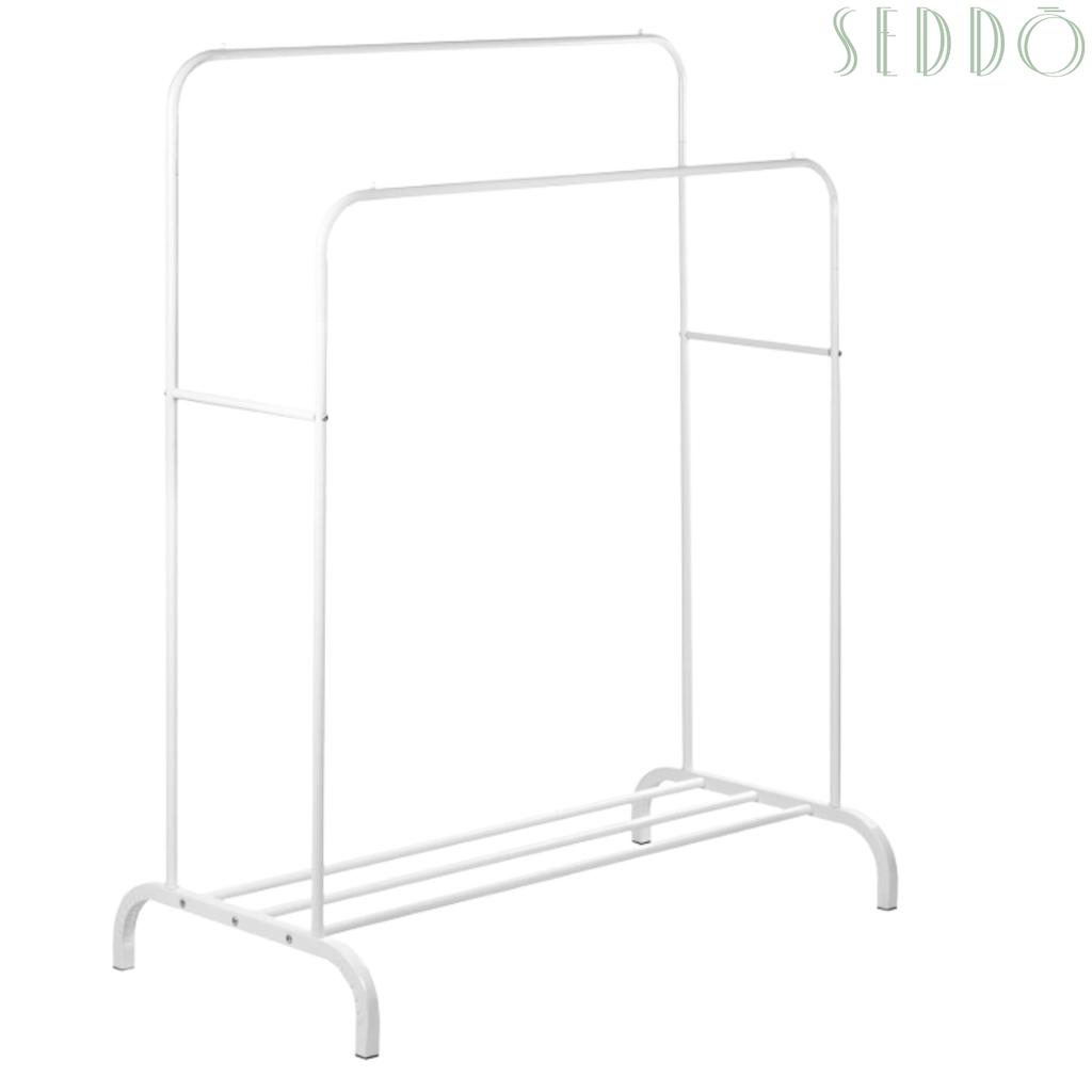 Metal clothes hanger standing hall wardrobe solid shelf large