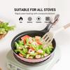 26cm Nonstick Frying Pan Cast Aluminum Skillet With Lid Induction Compatible Swiss ILAG Coating Even Heating Omelet Pan Fry Pan
