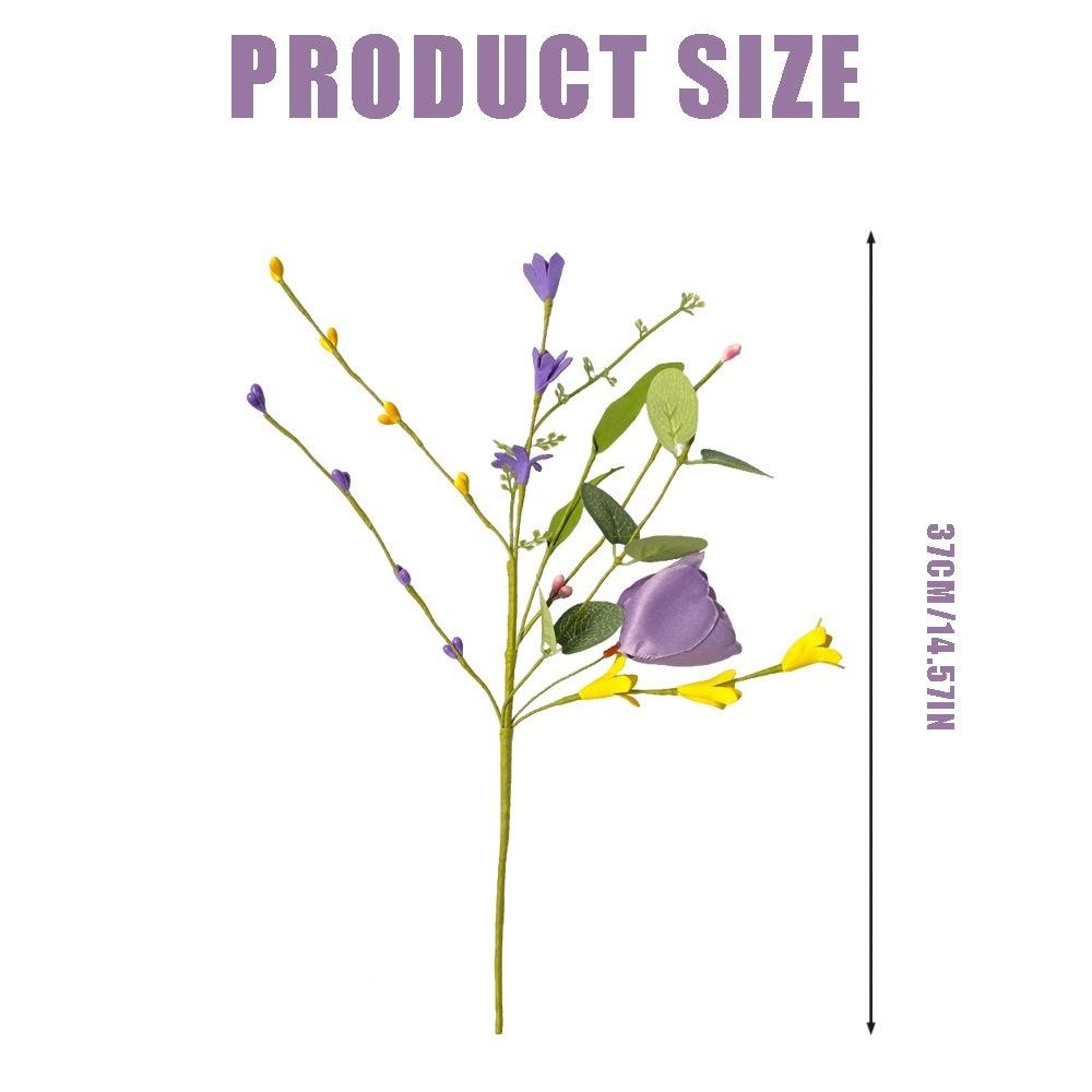 Spring Floral Arrangement Lightweight Simulated Tulip Flowers Home Party Decoration Easy To Match Easter Egg Branch Decoration