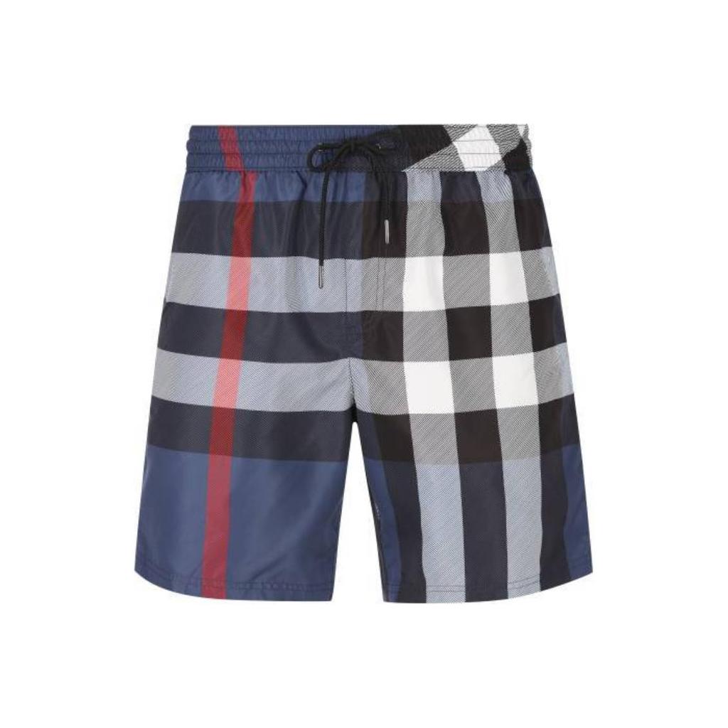 Burberry Checked Drawstring Swim Shorts 81072731