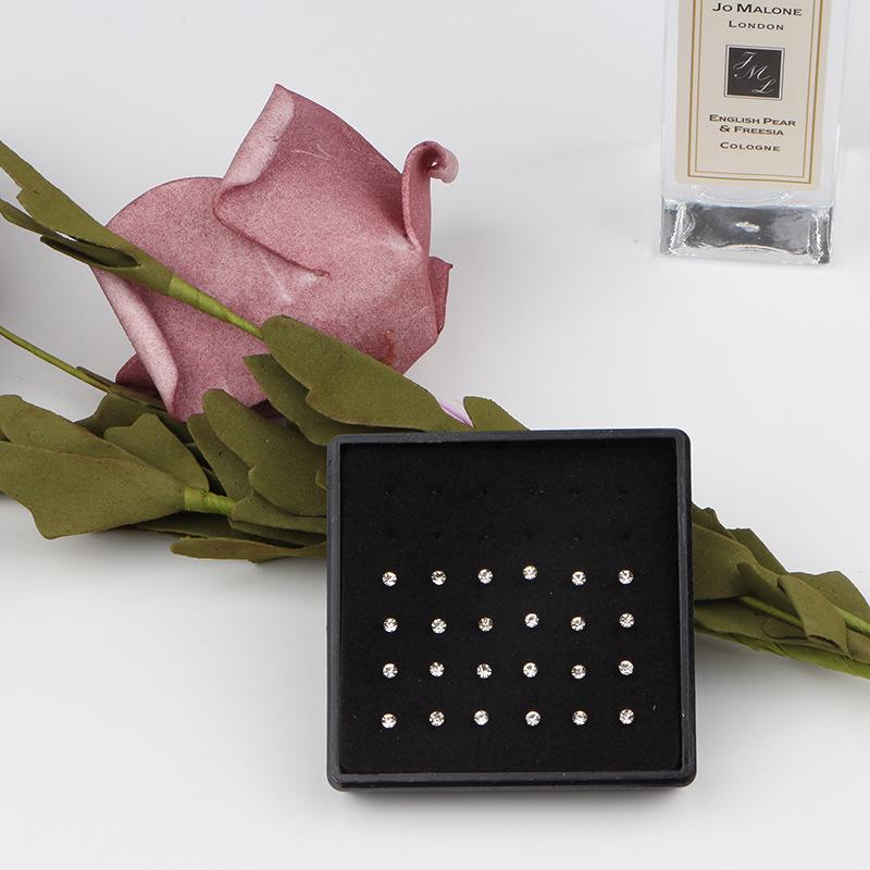 European & American Style 2mm Stainless Steel Nose Studs Set - Available In 24/40 Packs