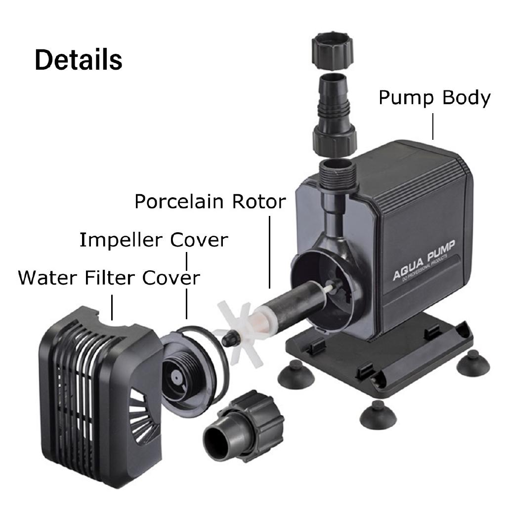 15/35/40/45W Submersible Fish Water Pump Ultra Quiet Pond Aquarium Tank Pool Waterfall Fountain Water Pump AC220V-240V