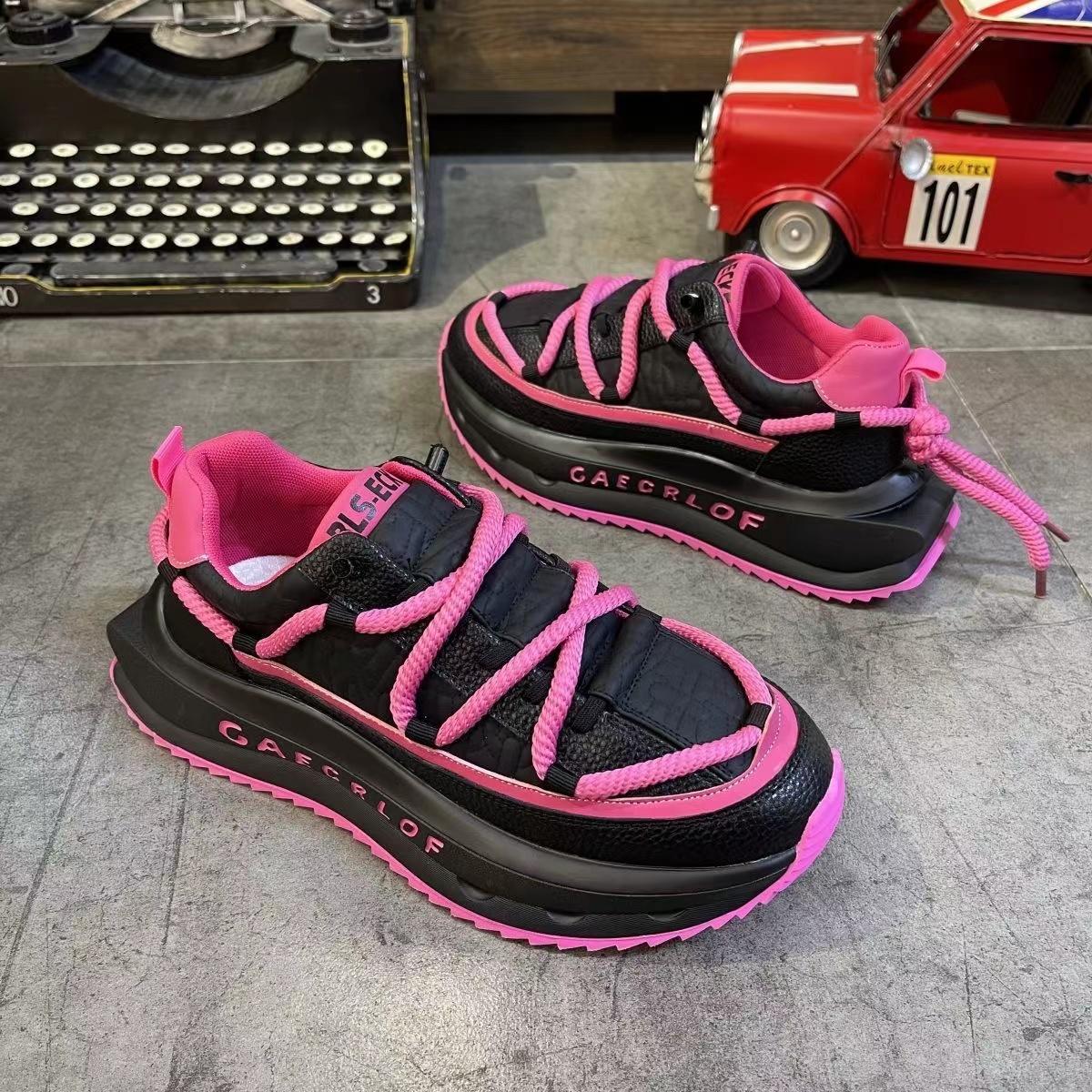 

Модный дизайн на шнуровке Мужские черно-белые ретро повседневные лоферы на платформе Панк лоферы Спортивные кроссовки для ходьбы Zapatillas Hombre 44