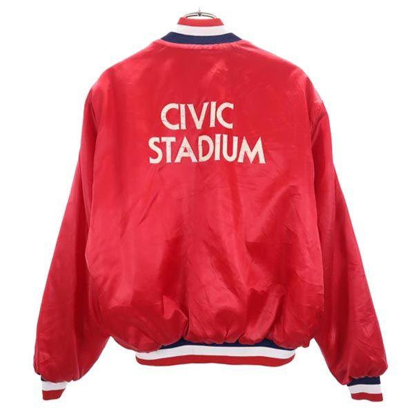 Swingster 90s Old CIVIC STADIUM Stajan L Red Series Quilted Nylon Jacket Men's Used