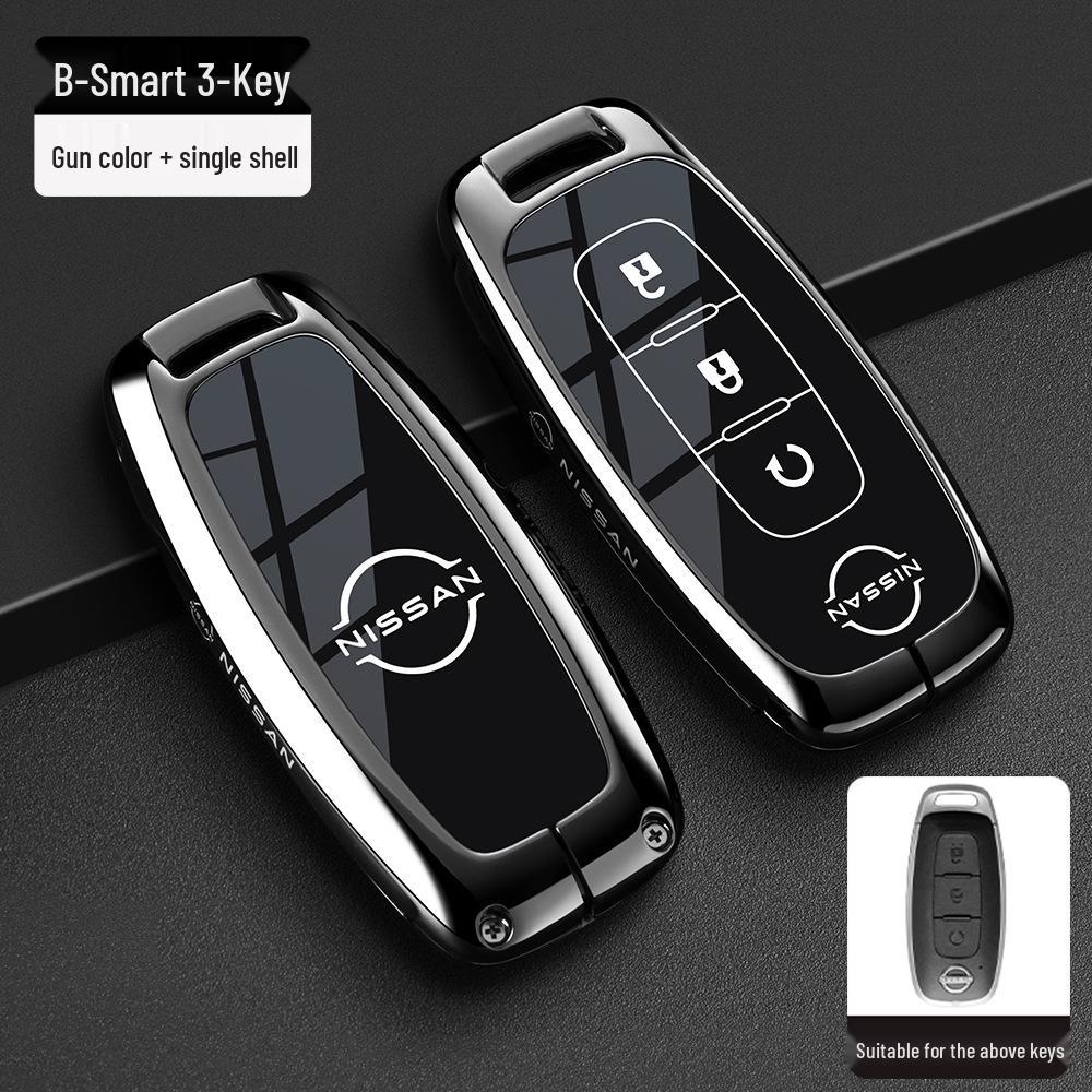 Nissan Schlüsseltasche Abdeckung: Passt für neue Sylphy, Teana, Tiida, Qashqai, X-Trail, Bluebird Modelle, Inklusive Schlüsselanhänger für Männer