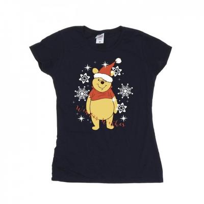 Womens/Ladies Winnie The Pooh Winter Wishes Cotton T-Shirt