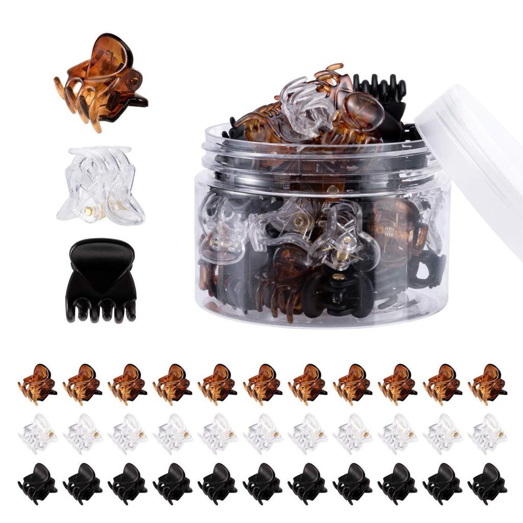 1,5 cm Schwarze Mini-Haarklammer: Vielseitiges DIY Haaraccessoire für feines Haar