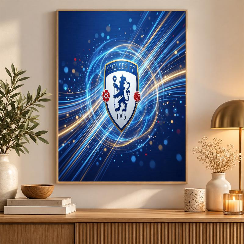 Chelsea FC Diamond Painting Kit 5D Full Drill DIY Diamond Mosaic Wall Art Home Decor