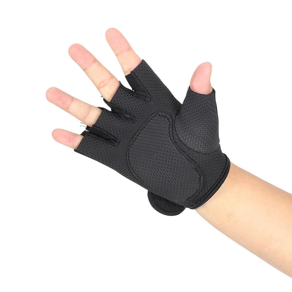Unisex Anti-Blister Fingerless Fitness Gloves for Weightlifting, Dumbbells, and Cycling - Wear-Resistant, Non-Slip.