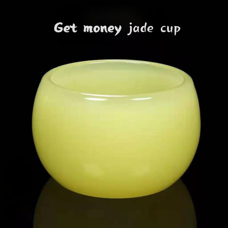 Emerald Teacup Wine Glass Kung Fu Tea Set Health High-end Jade Natural Jade Set Jadeware Chinese Style Tea