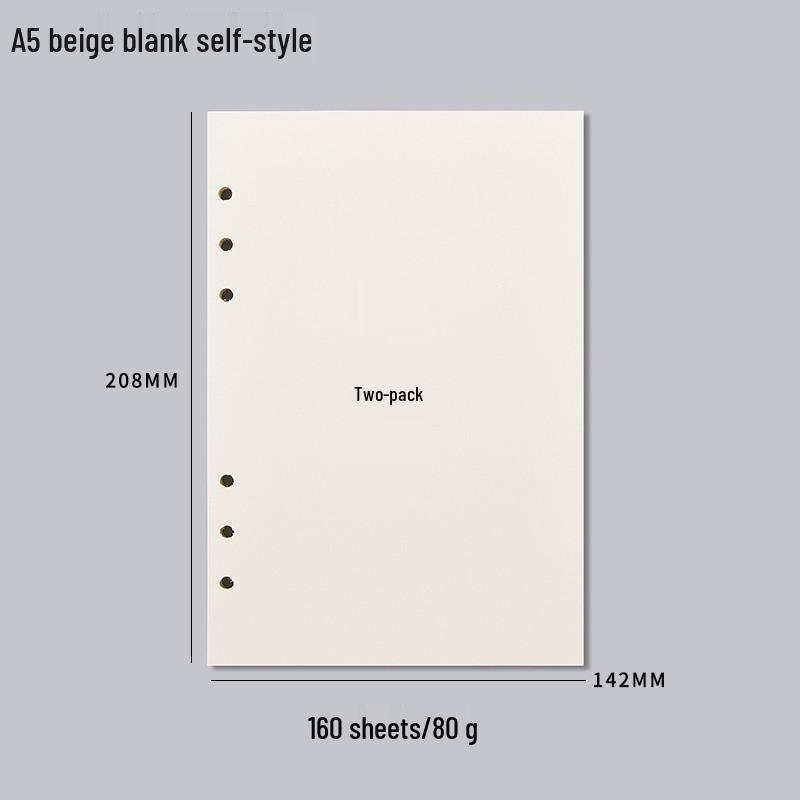 A5 Loose-Leaf Detachable Error Notebook with 6-Hole A4 Paper, Clip-On Shell, and A6 Inner Page Buckle Ring.