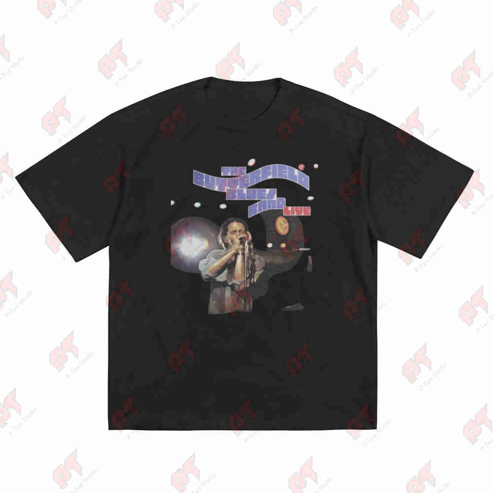 Paul Butterfield Blues Band Short Sleeve Tee 100% Cotton T-Shirt